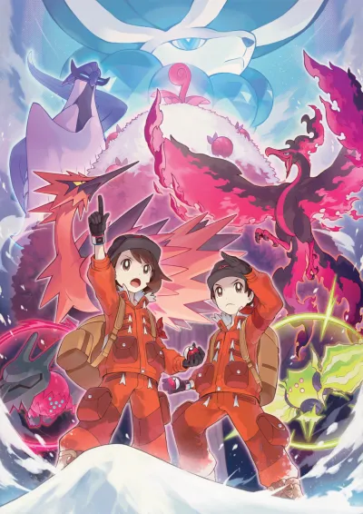 Portada de Pokémon Espada y Pokémon Escudo: Las nieves de la corona