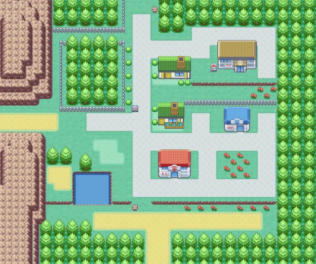 Ciudad Verde en Pokémon Rojo Fuego y Pokémon Verde Hoja
