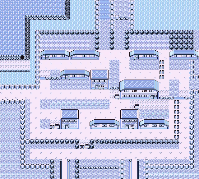 Ciudad Celeste en Pokémon Rojo y Pokémon Azul