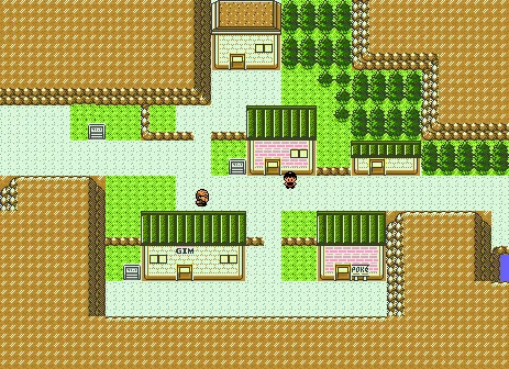 Pueblo Caoba en Pokémon Oro y Pokémon Plata
