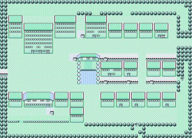 Ciudad Azulona en Pokémon Amarillo