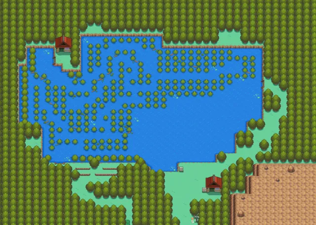 Lago de la Furia en Pokémon Oro HeartGold y Pokémon Plata SoulSilver