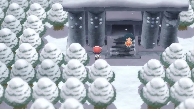 Templo Puntaneva en Pokémon Diamante Brillante y Pokémon Perla Reluciente