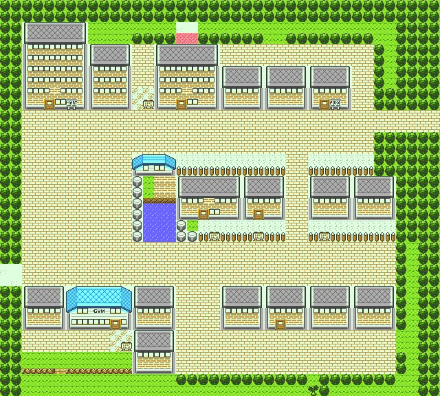 Ciudad Azulona en Pokémon Cristal