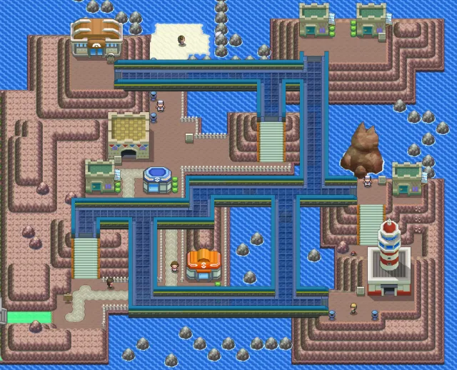 Ciudad Marina en Pokémon Platino