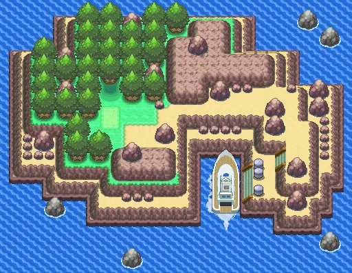 Isla Lunanueva en Pokémon Platino