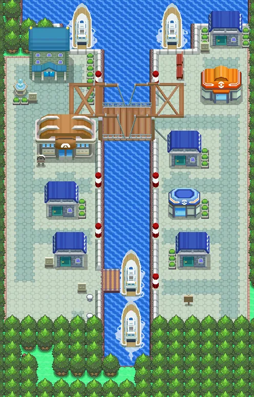 Ciudad Canal en Pokémon Platino
