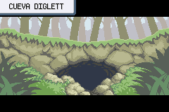 Cueva Diglett en Pokémon Rojo Fuego y Pokémon Verde Hoja