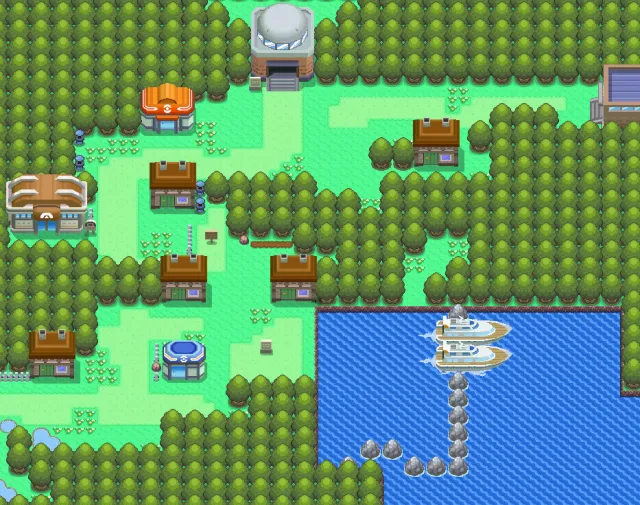 Ciudad Pradera en Pokémon Diamante y Pokémon Perla