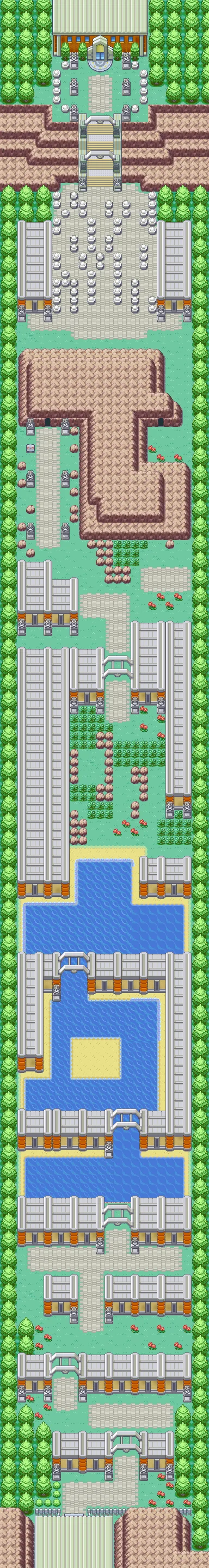 Ruta 23 en Pokémon Rojo Fuego y Pokémon Verde Hoja