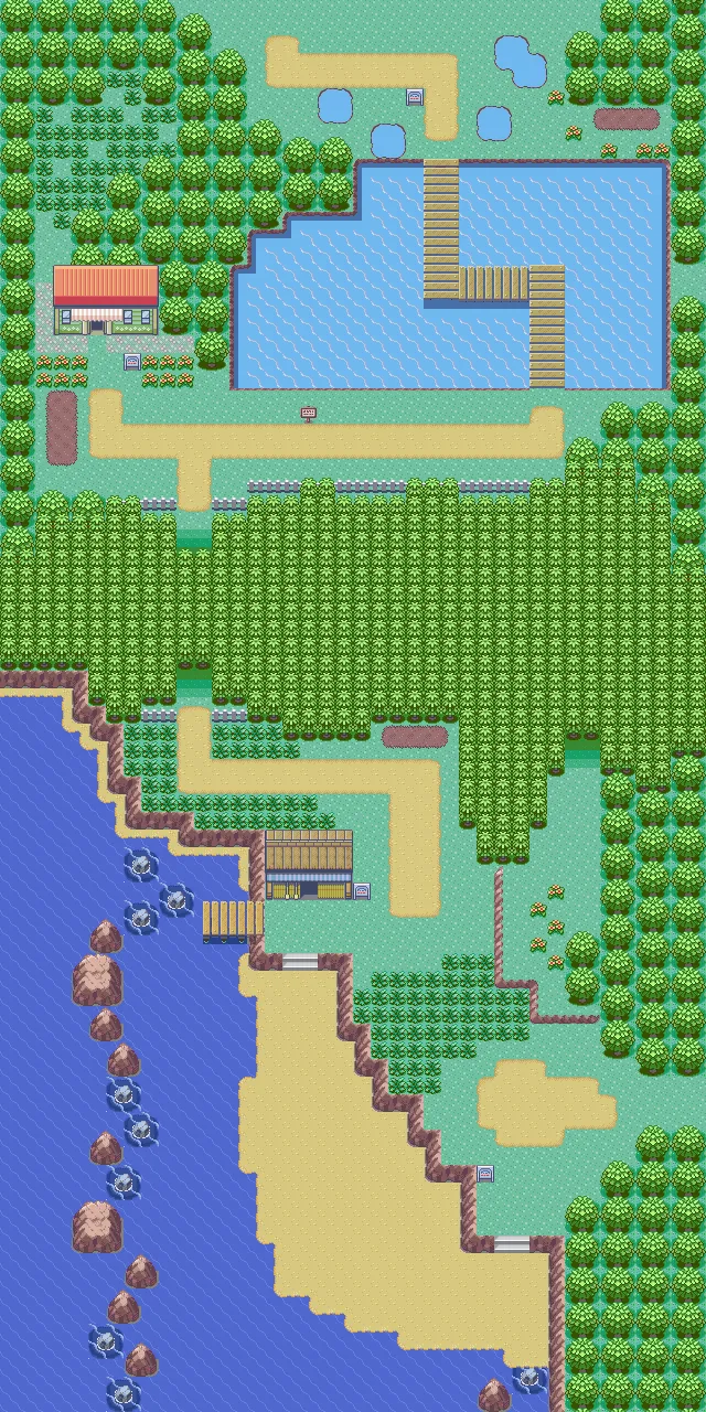 Ruta 104 en Pokémon Esmeralda