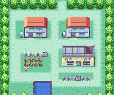 Pueblo Paleta en Pokémon Rojo Fuego y Pokémon Verde Hoja