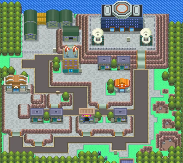 Ciudad Rocavelo en Pokémon Diamante y Pokémon Perla