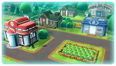 Ciudad Verde en Pokémon: Let's Go, Pikachu! y Pokémon: Let's Go, Eevee!