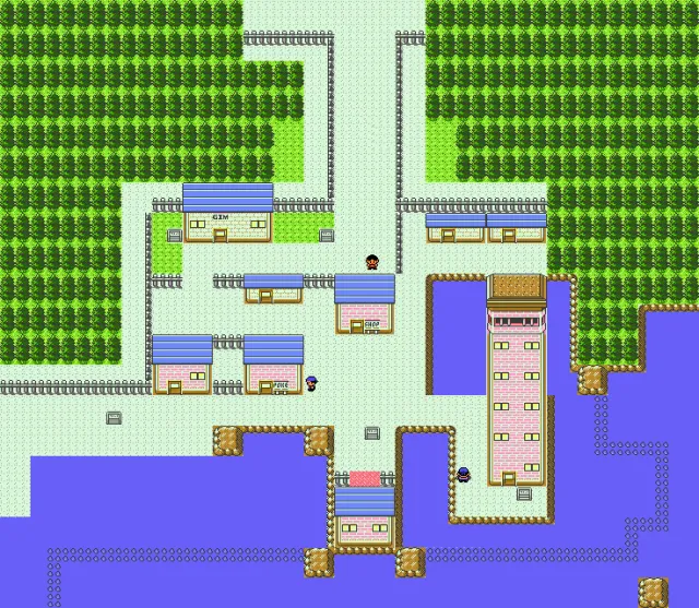 Ciudad Olivo en Pokémon Cristal
