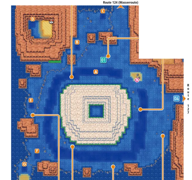 Ruta 126 en Pokémon Rubí Omega y Pokémon Zafiro Alfa