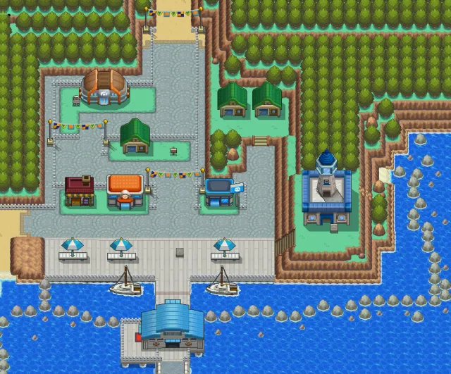 Ciudad Olivo en Pokémon Oro HeartGold y Pokémon Plata SoulSilver