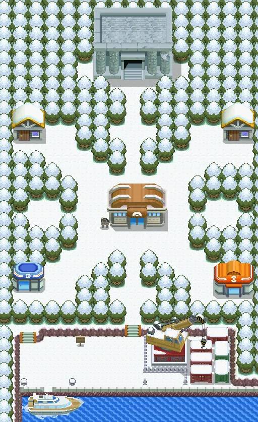 Ciudad Puntaneva en Pokémon Diamante y Pokémon Perla