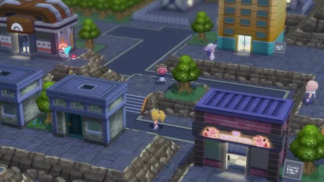 Ciudad Rocavelo en Pokémon Diamante Brillante y Pokémon Perla Reluciente