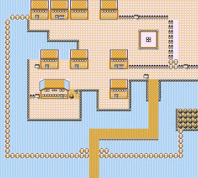 Ciudad Carmín en Pokémon Rojo y Pokémon Azul