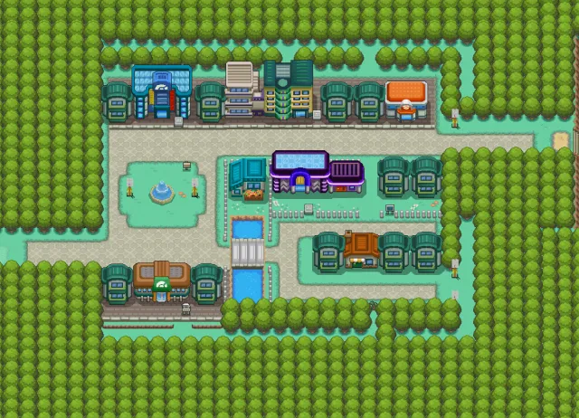 Ciudad Azulona en Pokémon Oro HeartGold y Pokémon Plata SoulSilver