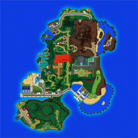 Mapa de Alola con Rancho Ohana señalado