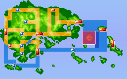 Mapa de Hoenn con Ruta 126 señalado