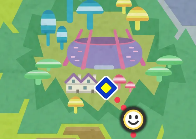 Mapa de Galar con Bosque Lumirinto señalado