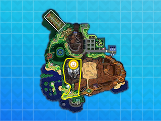 Mapa de Alola con Monte Lanakila señalado