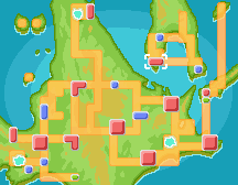 Mapa de Sinnoh con Zona Combate señalado