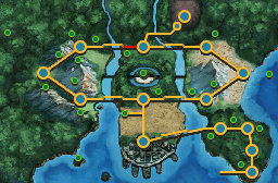 Mapa de Teselia con Ruta 9 señalado