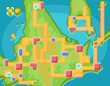 Mapa de Sinnoh con Isla Plenilunio señalado
