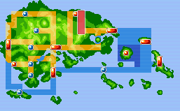 Mapa de Hoenn con Ruta 120 señalado