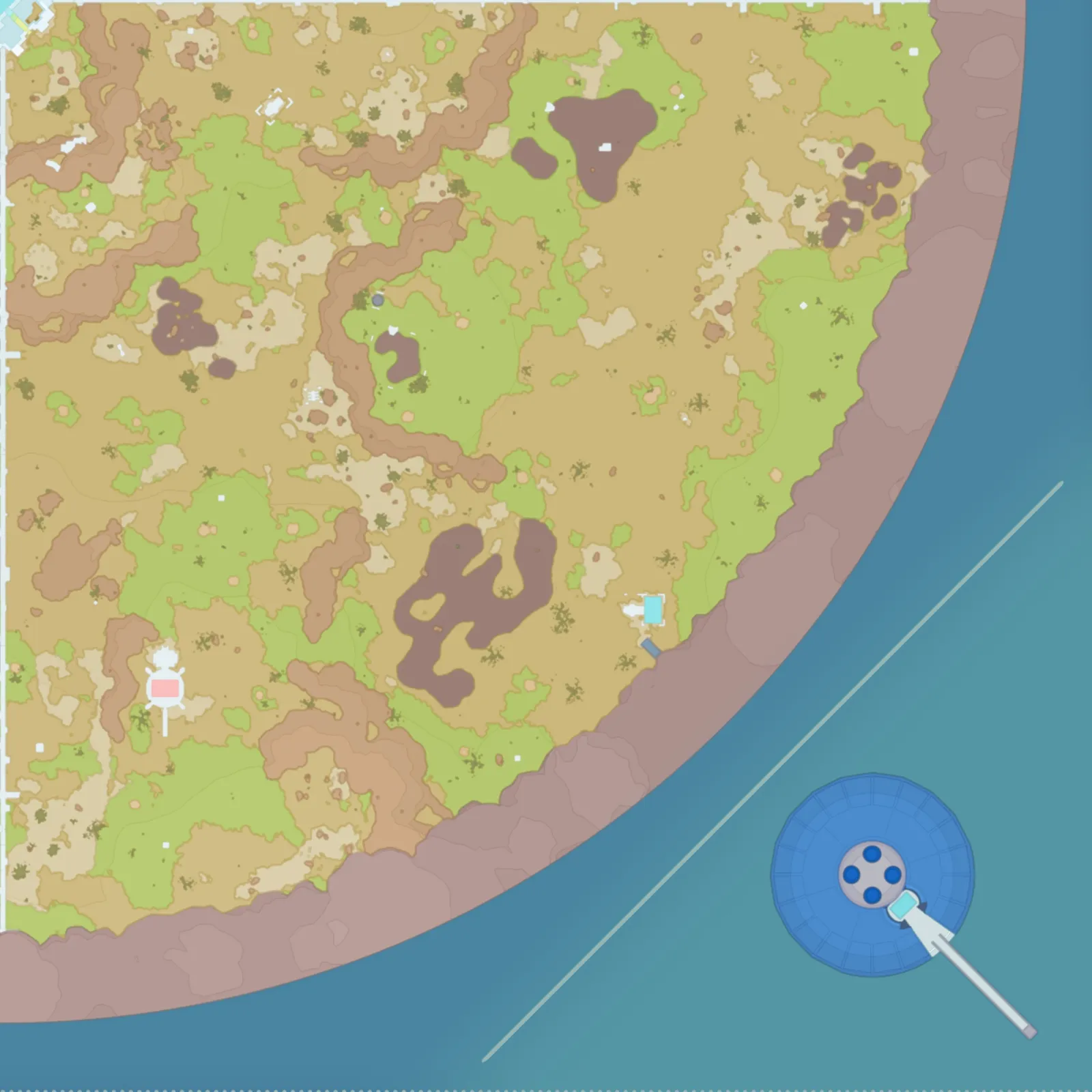 Mapa de Paldea con Área Árida señalado