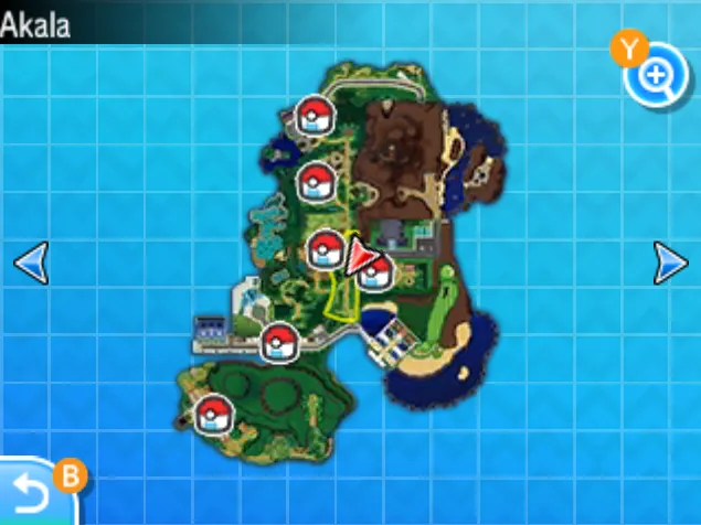 Mapa de Alola con Ruta 6 señalado