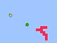 Mapa de Kanto con Isla Inta señalado
