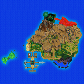 Mapa de Alola con Pendiente de Poni señalado