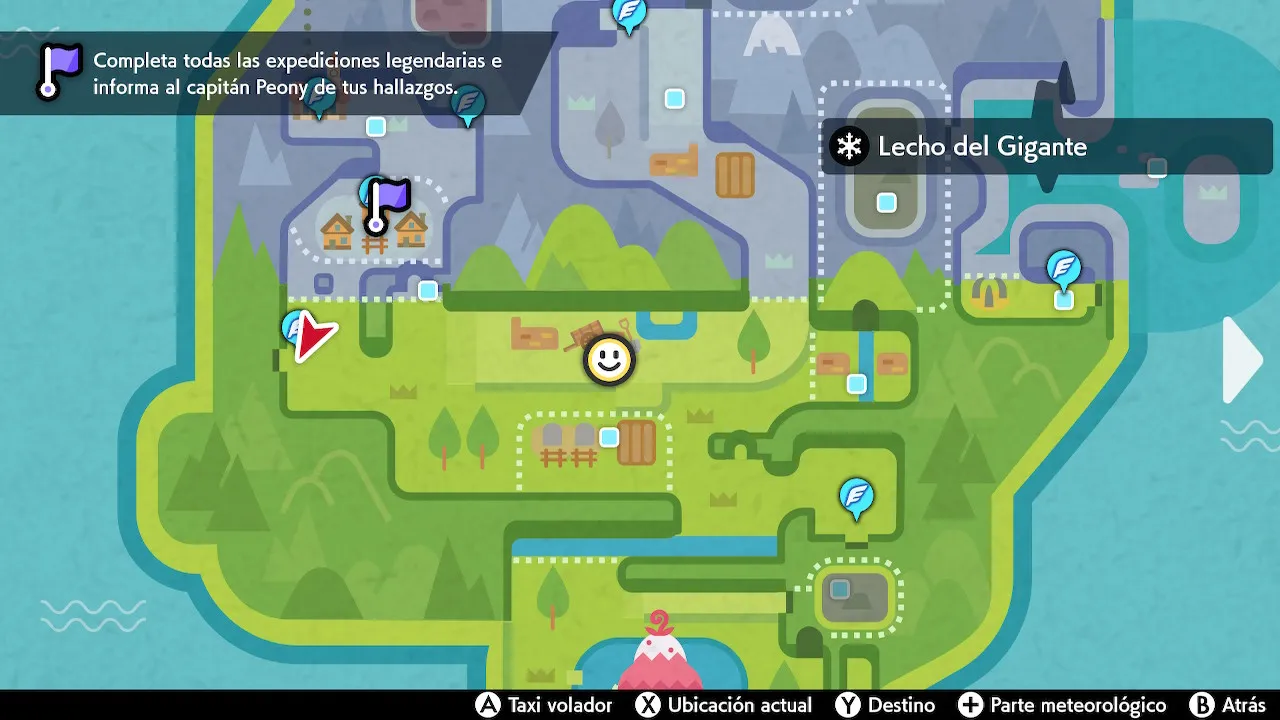 Mapa de Galar con Ruinas Hierro señalado