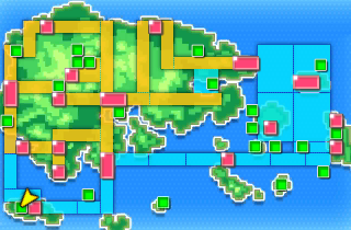 Mapa de Hoenn con Cueva Granito señalado