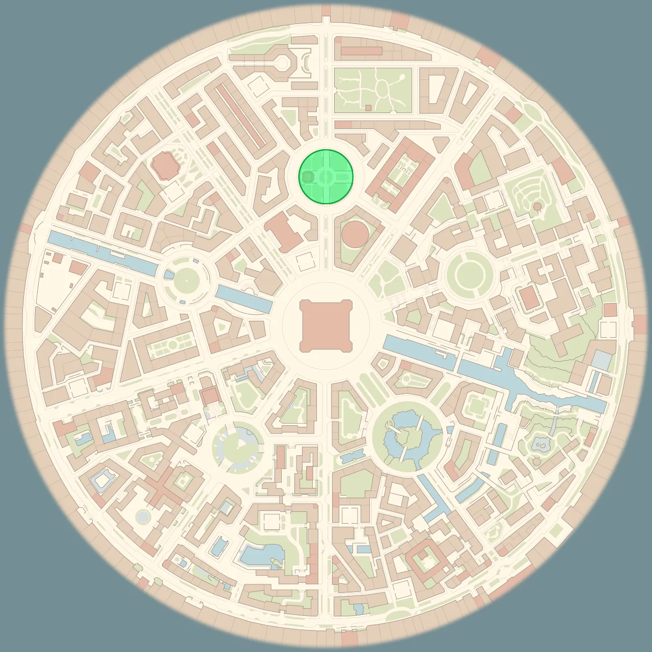 Mapa de Kalos con Plaza Roja señalado