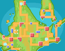 Mapa de Sinnoh con Valle Eólico señalado