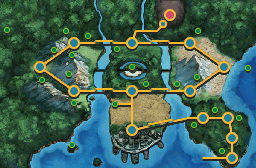 Mapa de Teselia con Palacio de N señalado