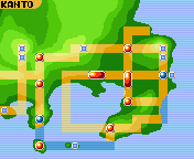 Mapa de Kanto con Ruta 26 señalado