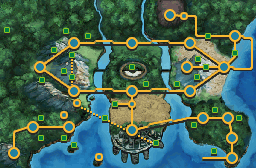 Mapa de Teselia en Pokémon Negro 2 y Pokémon Blanco 2