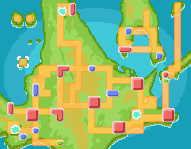 Mapa de Sinnoh con Isla Hierro señalado
