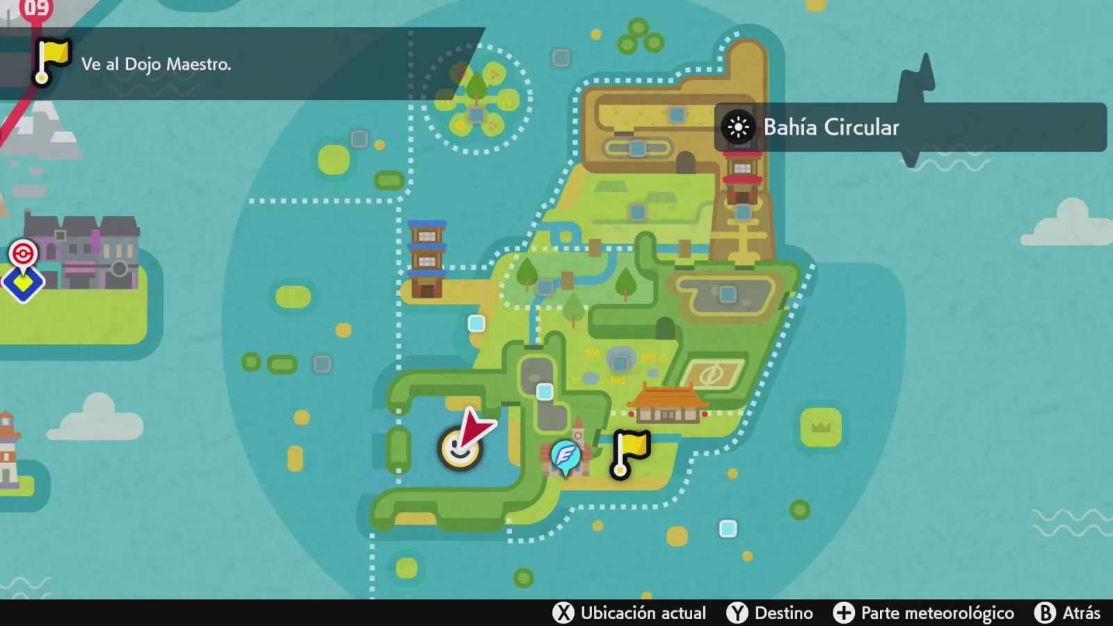 Mapa de Galar con Bahía Circular señalado