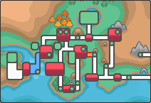 Mapa de Johto con Ruta 31 señalado