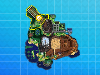 Mapa de Alola con Pueblo Po señalado