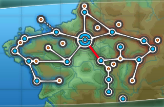 Mapa de Kalos con Ruta 4 señalado