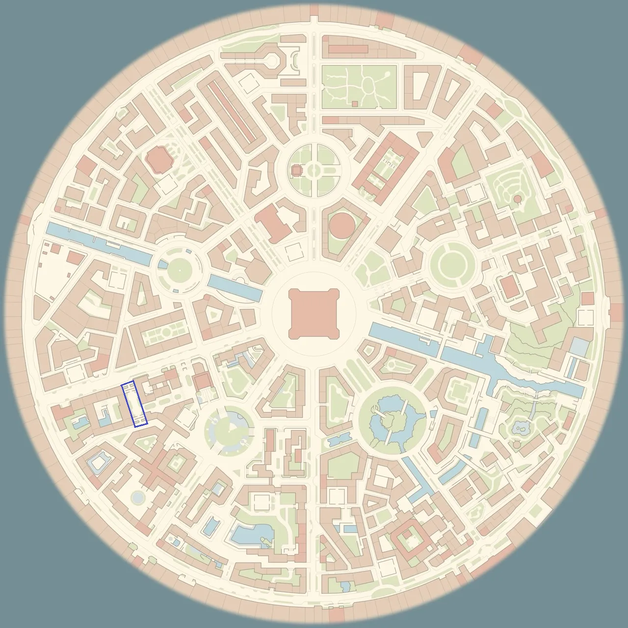 Mapa de Kalos con Rincón Nadená señalado